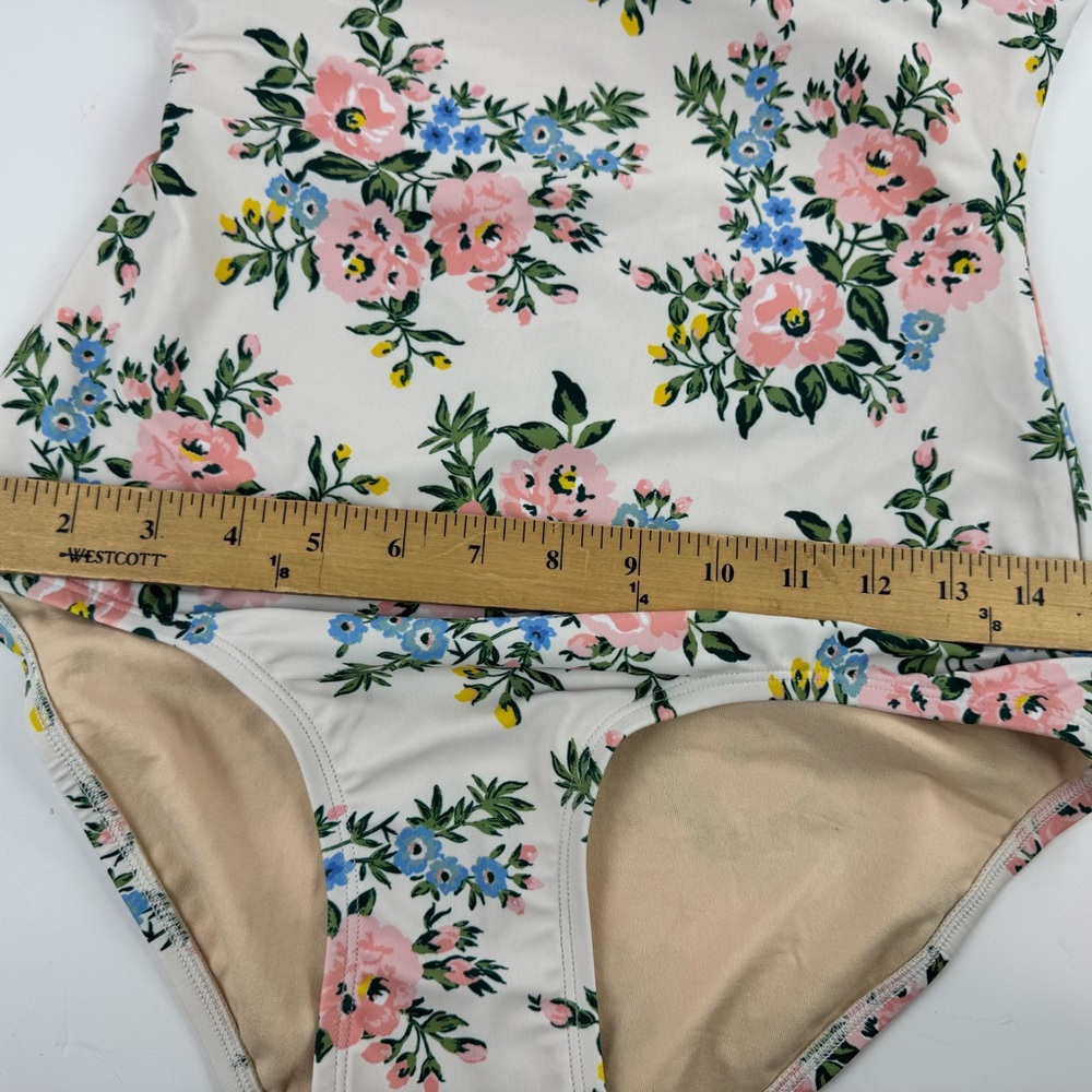 Lime Ricki Somerset Floral Shoulder Tie V-Neck One-Piece swimsuit Medium NWOT - Picture 12 of 12